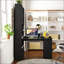 Desks, Modern L-Shaped Corner Computer Desk with Storage &amp; Large Workspace | Black | Particle Board+MDF