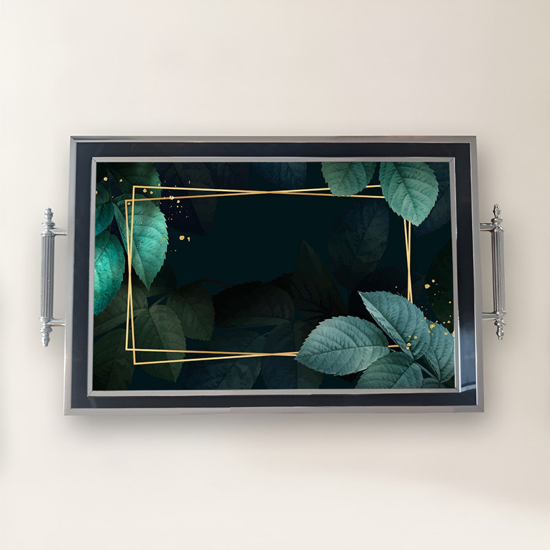 Elegant Glass Tray, 19.7 x 11.4 x 1.4 inches | 100% Durable Glass Construction | Easy to Clean with Damp Cloth | Ideal for Serving, Decorative Display, and Organizing | Stylish Addition to Home Décor