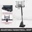 Panier de basketball d'extérieur réglable en hauteur de 7,5 à 10 pieds avec panneau de 44 pouces - Système de but portatif avec base stable et roues