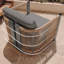 Chaise de patio en aluminium avec coussins en oléfine