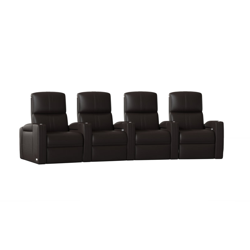 Rangée de cinéma maison Flash HR Series (rangée de 4), Brun ultra foncé