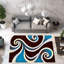 Tapis brun / turquoise à motif abstrait Mccampbell-37341739
