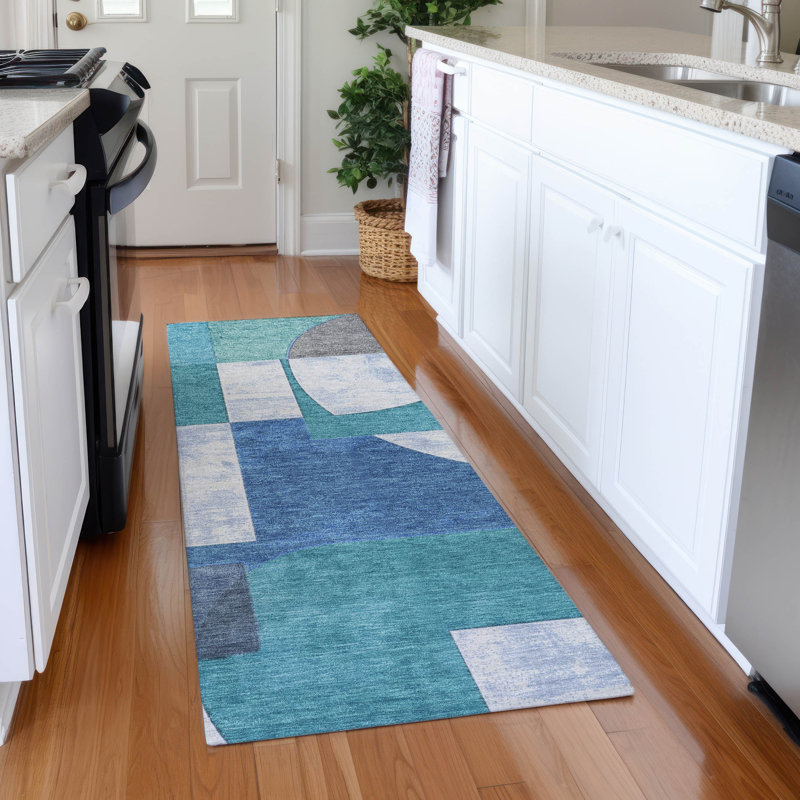 Tapis Mid-Century Premium lavable à la machine Mehara AMF1692, Tapis de couloir 2 pi 3 po x 7 pi 6 po