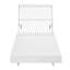 Chaise longue d'extérieur moderne en bois massif blanc acacia - Chaise longue inclinable réglable pour patio, terrasse, jardin, bord de piscine
