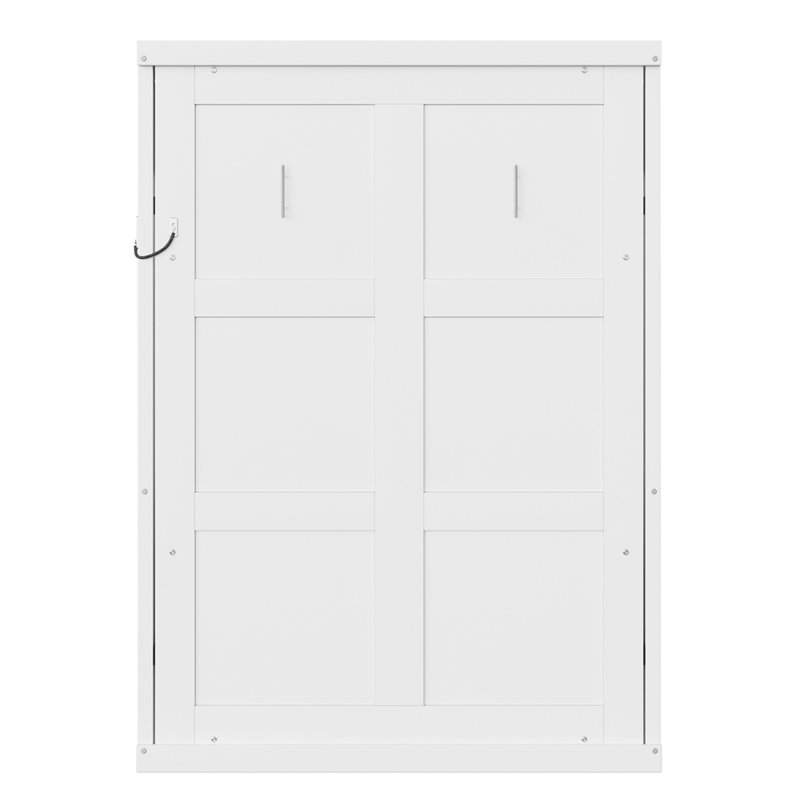 Lit escamotable simple, peut être plié dans une armoire, blanc, Lit simple, Blanc