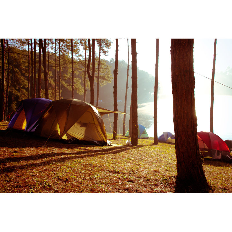 Camping by Ponsulak - Wrapped Canvas Print, 30cm H x 46cm W