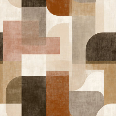 Papier peint moderne abstrait Mid-Century