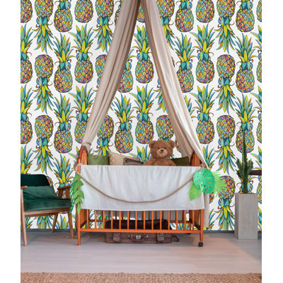 Rouleau de papier peint adhésif Barringer Pineapples