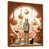 Toile avec cadre flottant brun