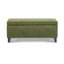 Repose-pieds de rangement avec couvercle rabattable, assemblage facile, pieds bouclés en tissu et bois d'hévéa, vert rétro