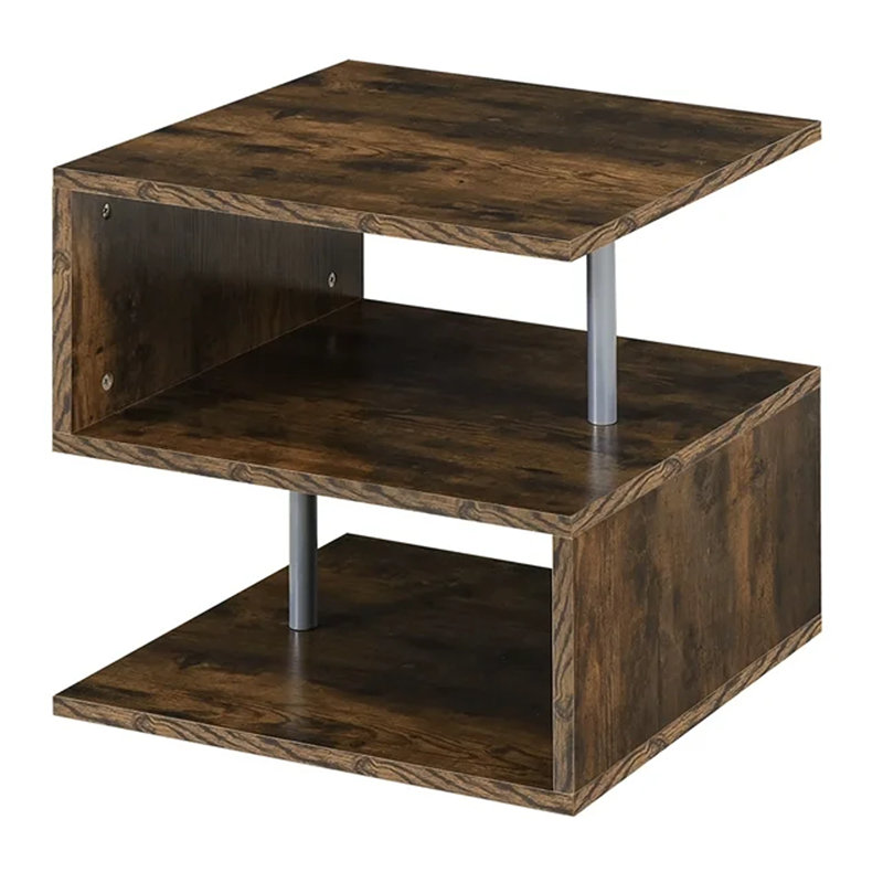Mote End Table, Brown, 19.75" H x 19.75" L x 19.75" W