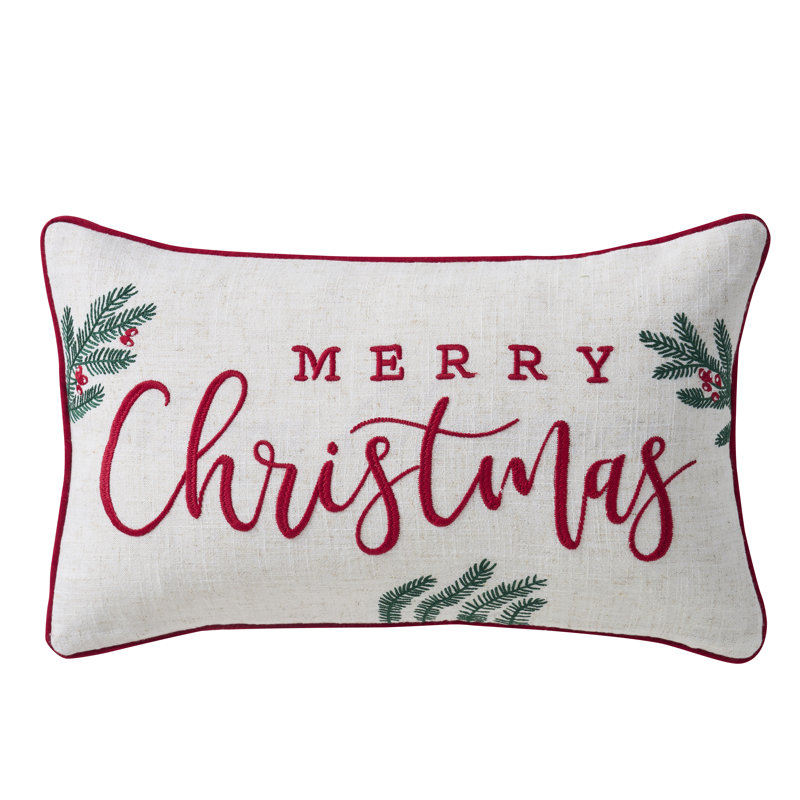 Coussin décoratif boudoir Heathered, Cramoisi, H 12 po x l 20 po