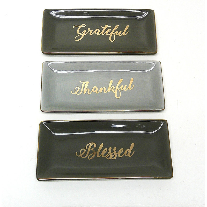 Dol Slate Harvest Tidbit Dish 3 Asst