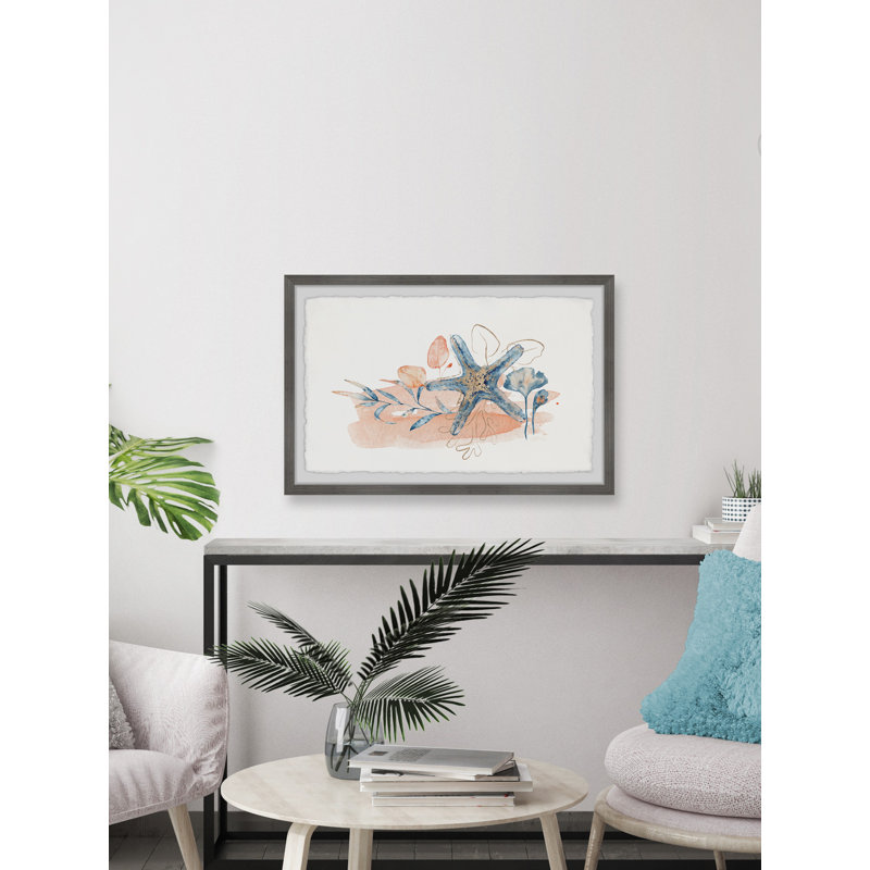 Starfish On Seaweed by Marmont Hill - Single Picture Frame Painting, 61cm H x 91cm W x 3.81cm D