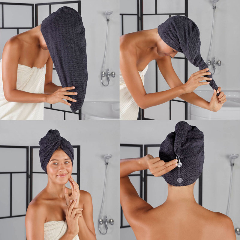 Ensemble de serviettes 2 pièces 100% coton, Noir