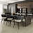 Luxury Upholstered Dining Chairs Set Two-Toned Design Eisure Kitchen Chairs With Cushioned Back-289064136-286282452