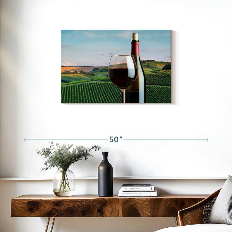 Vin rouge Yarlin en Toscane, H 20 po x l 30 po
