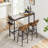 Marthese Bar Table Set With Wine Bottle Storage Rack.