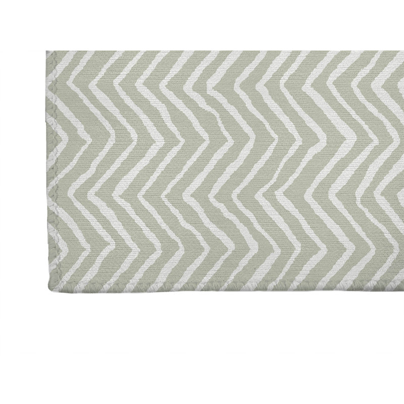 Chevron Snug Non-Slip Outdoor Rug, Runner 2'6" x 8'