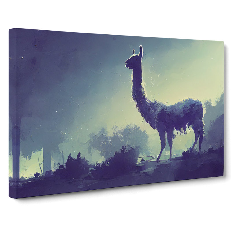 Llama Art Painting Vol.1 Abstract - Wrapped Canvas Print, 35cm H x 50cm W x 3cm D