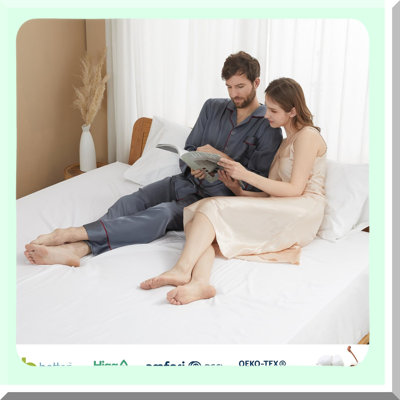 Luxury Cotton Sateen Deep Pocket Fitted Sheet - Soft Breathable White Bedding - Extra Deep 22" Pocket - Full Size 1-Piece Fitted Bottom Sheet
