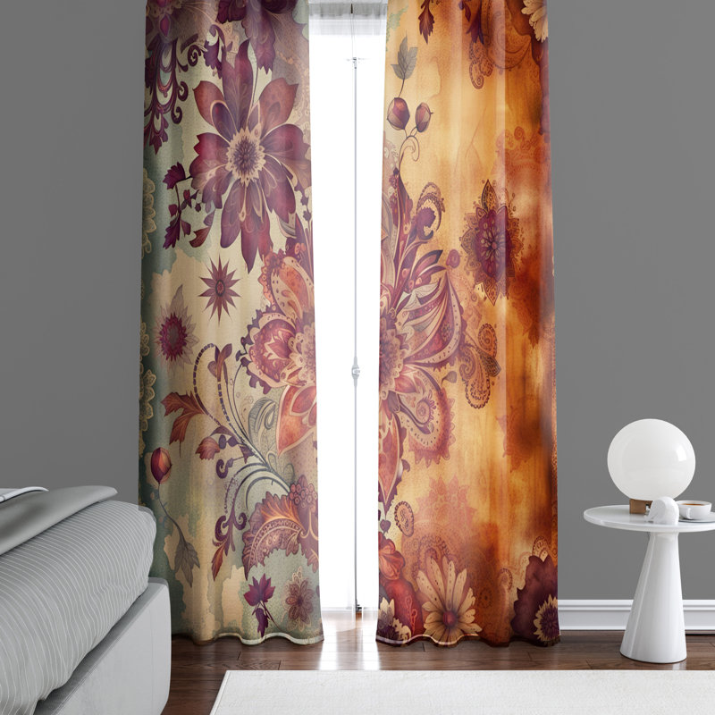 Paire de rideaux semi-transparents en polyester Arevik, L 40 po x L 82 po