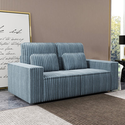 Canapé à compression en éponge désossée en velours côtelé, adapté aux salons