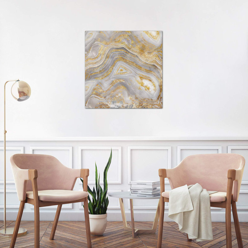 Agate Allure II by Nan - Wrapped Canvas Painting, 45.72 cm H x 45.72 cm W x 1.91 cm D
