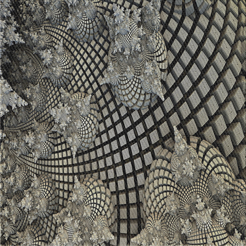 Tapis zone grise à motifs, Carré 8 pi
