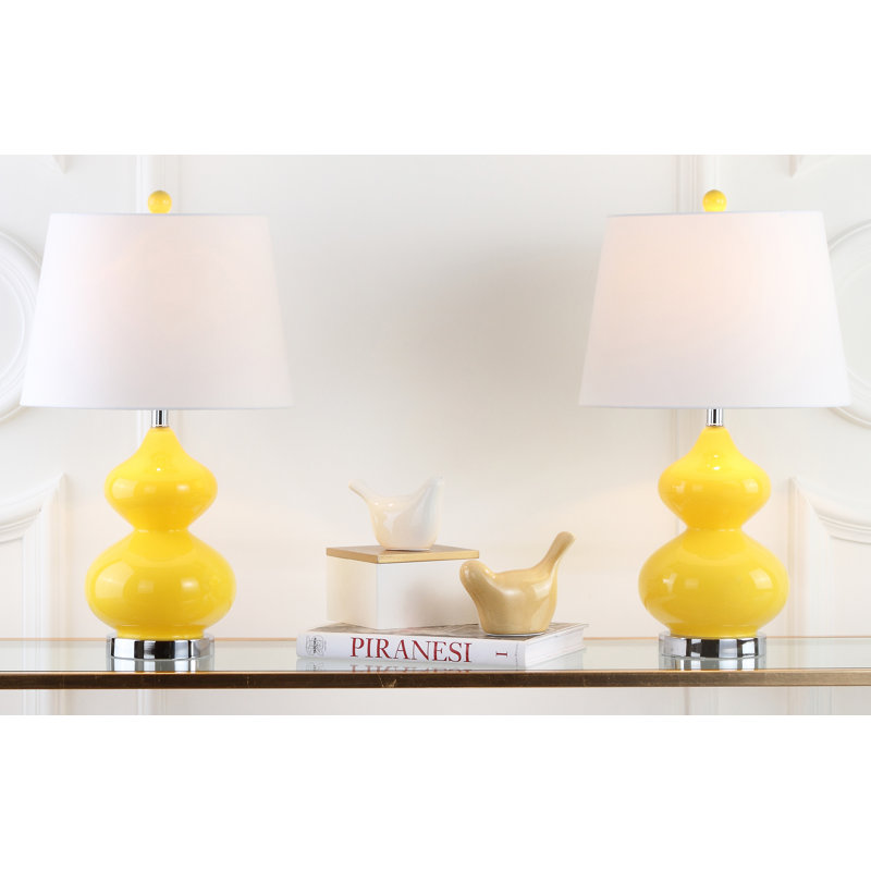 Pluto Glass Table Lamp, Yellow