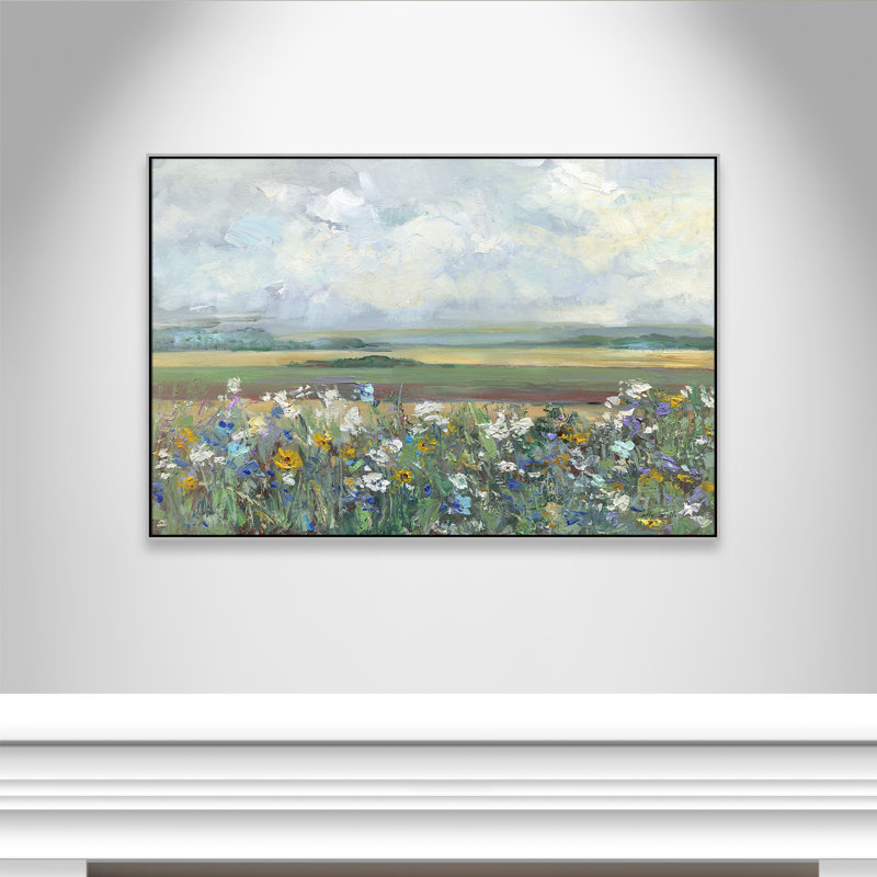 «Far Afield Print» par Sally Swatland, Argent argent, H 41,5 po x l 61,5 po