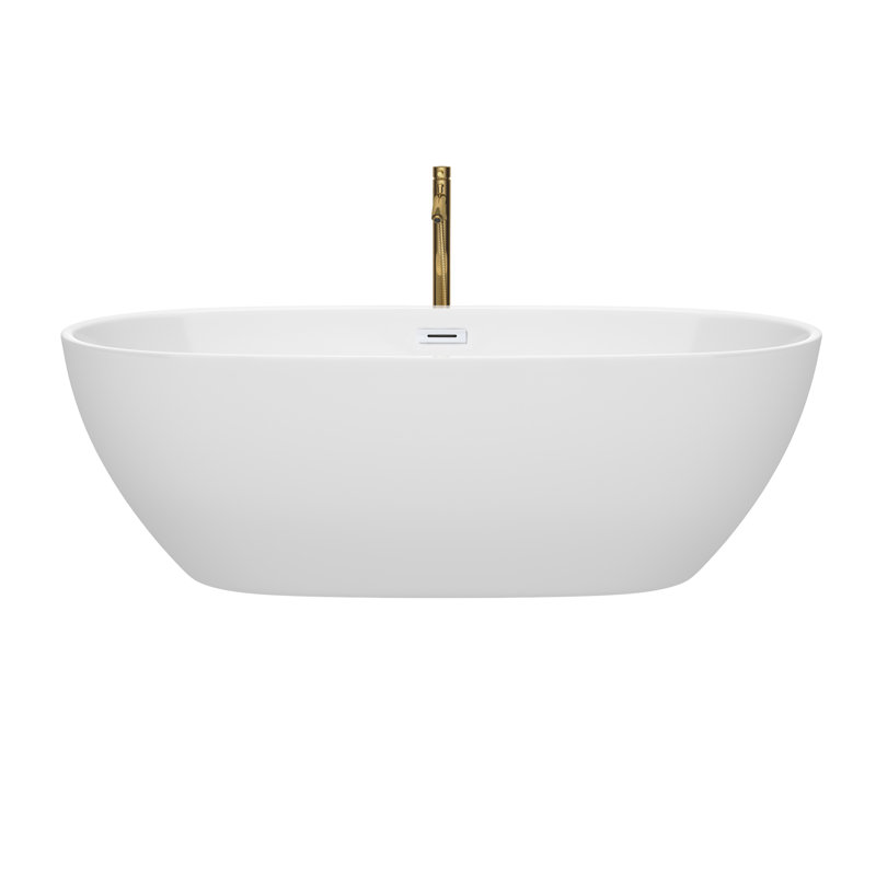 Juno 71 " L x 32 " W Freestanding and Mounting / Installation Required Soaking Acrylic Bathtub with Faucet