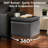 18.5"W Storage Ottoman With 360° Swivel Base Acacia Wood Frame Fully Assembled-382894624