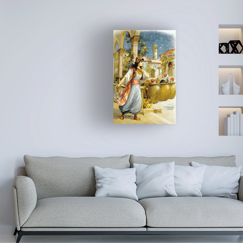 Art sur toile, artiste inconnu, Ali Baba and the Forty Thieves Morgiana, 1900, H 19 po x l 12 po