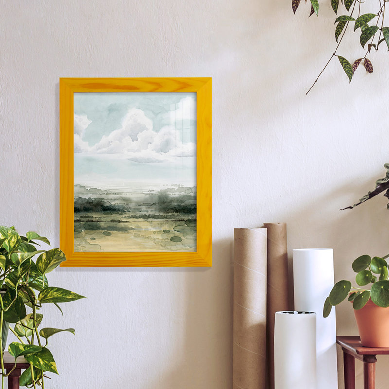 Valley Highlight II - reproduction de cadre photo unique, H 11 po x l 9 po x P 1 po, Jaune