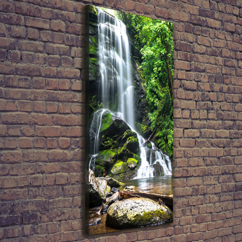 Waterfall In The Jungle - Wrapped Canvas Print