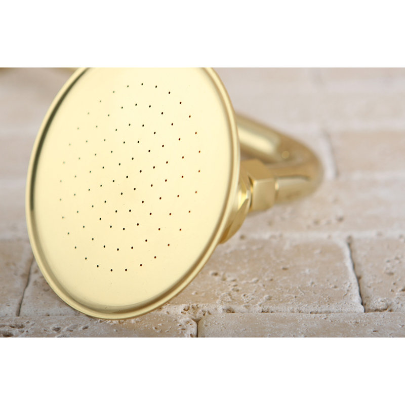 Pomme de douche ronde 4/4 po Kingston, Laiton poli
