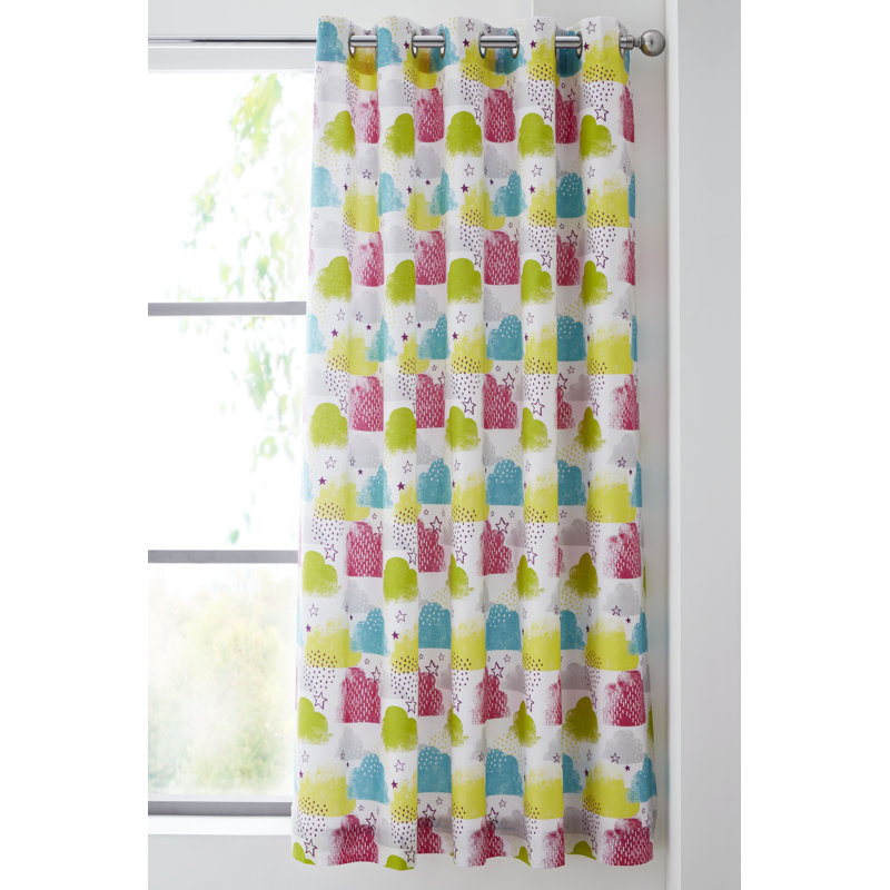 Clouds Easy Care Eyelet Room Darkening Curtains