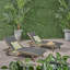 Chaise longue avec plateau coulissant