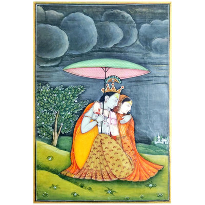Radha Krishna Together | Watercolor Painting By Gaurav Rajput