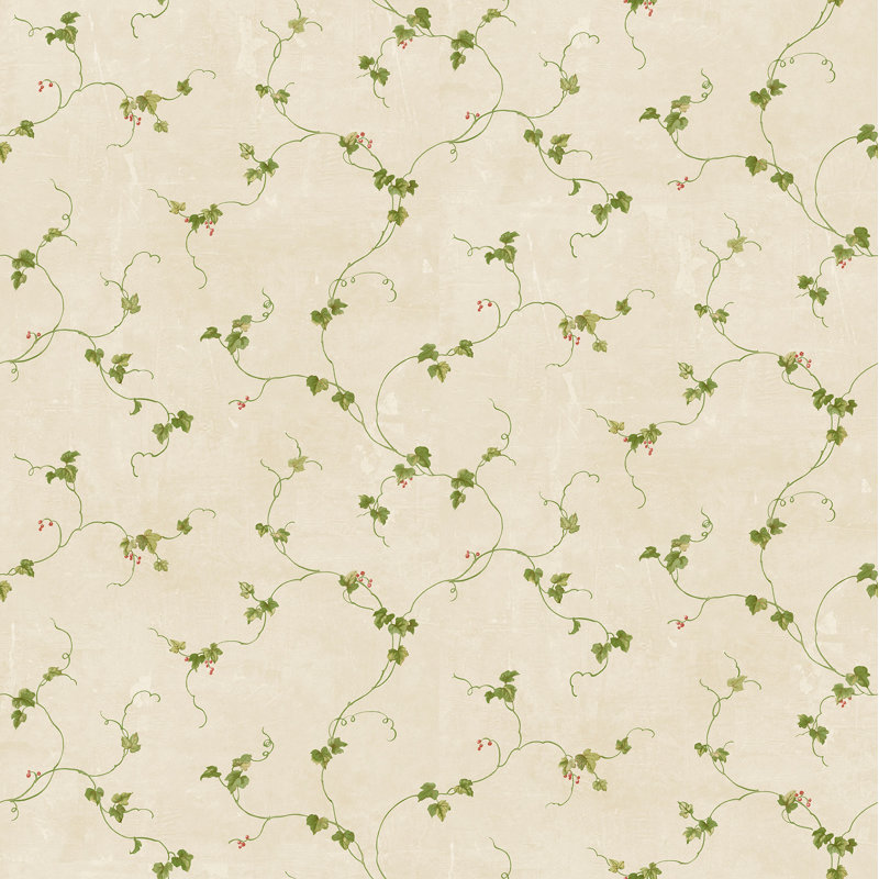 Headland Matte Paste the Wall Wallpaper Roll, Beige/Green