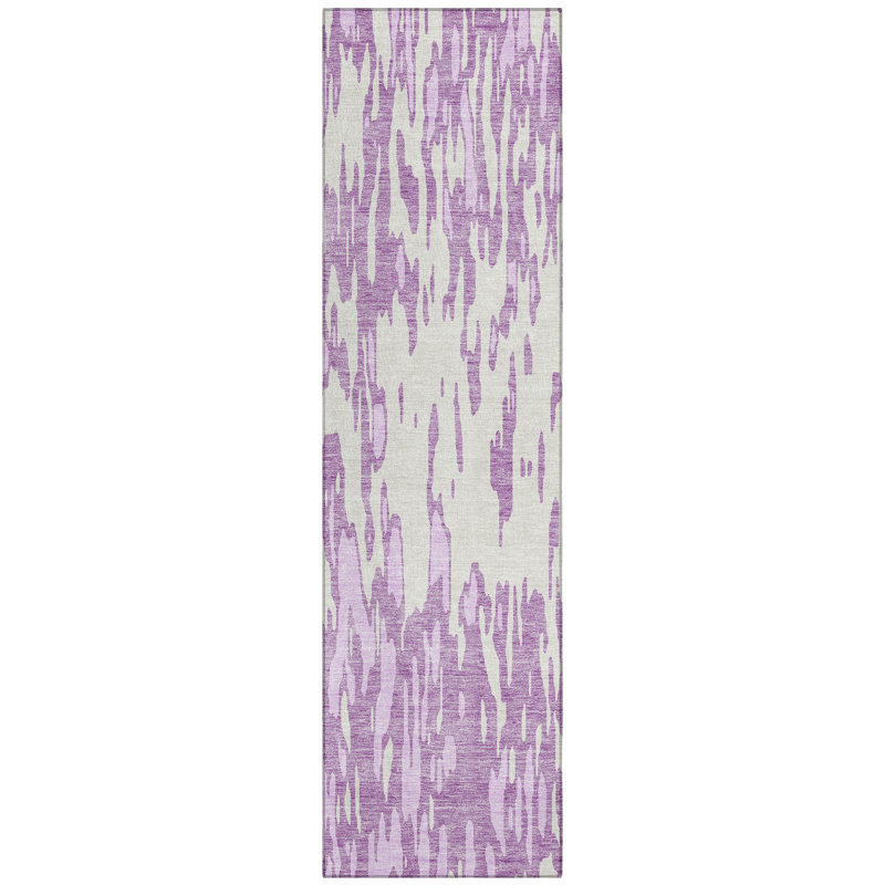 Aleighna Area Rug with Non-Slip Backing, Runner 2'3" x 7'6"