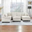 Canapé modulaire Canapé modulaire rembourré en chenille de 111,8 po avec repose-pieds de rangement mobile pour le salon-185731615