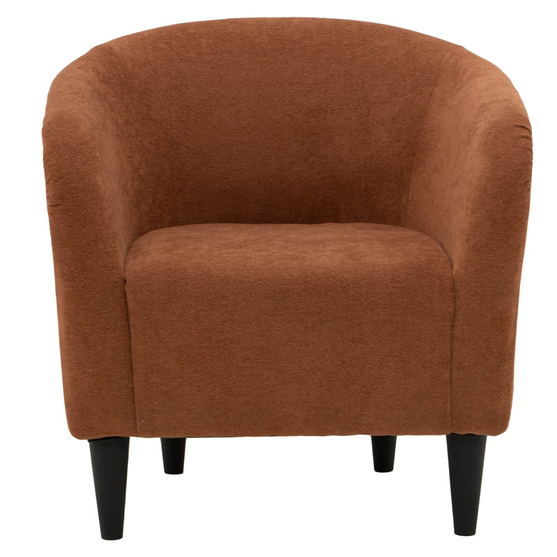 Fauteuil demi-tonneau de 29,50 po de largeur, Chloe Clay 100% Polyester