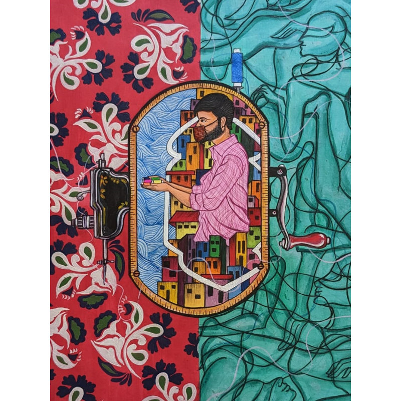Tout sur moi | Technique mixte sur papier | Par Shivam Goyal