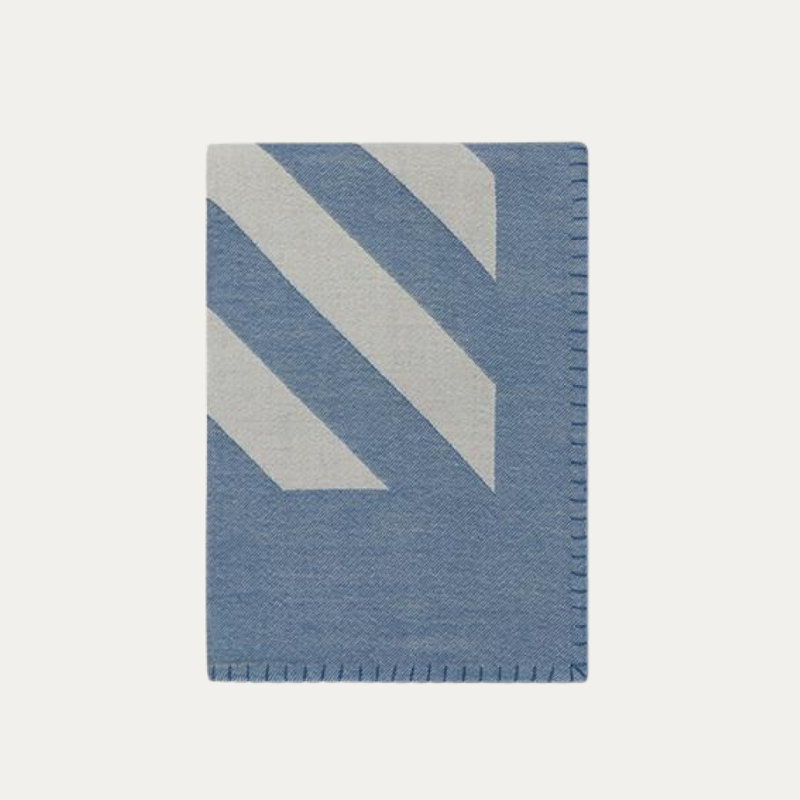 Grinda Baby Alpaca Woven Throw Blanket, Periwinkle