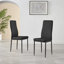 Alezzo Modern High Gloss Extendable Dining Table Set with 8 Quilted Faux Leather Dining Chairs-70528827-119879719