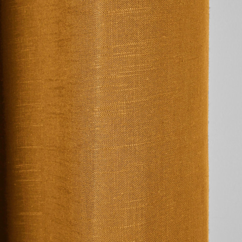 Bellavista Room Darkening Curtain Single Panel, Yellow, Width 350 x Drop 280cm