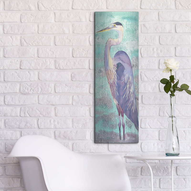 «Great Blue Heron» par Carissa Luminess, H 36 po x l 12 po