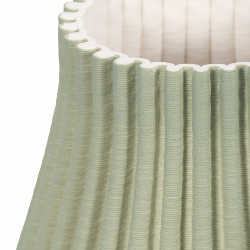 Latitude Run® 11" Somerset 3D Printed Vase, Tea, Oil Green, 9" H x 8" W x 8" D